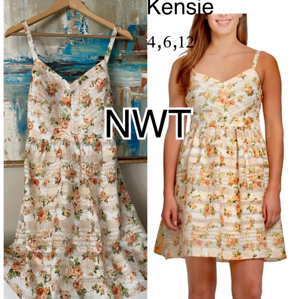 NWT(4)(6)(12)KENSIE yellow orange citrus floral vacation holiday bra sundress